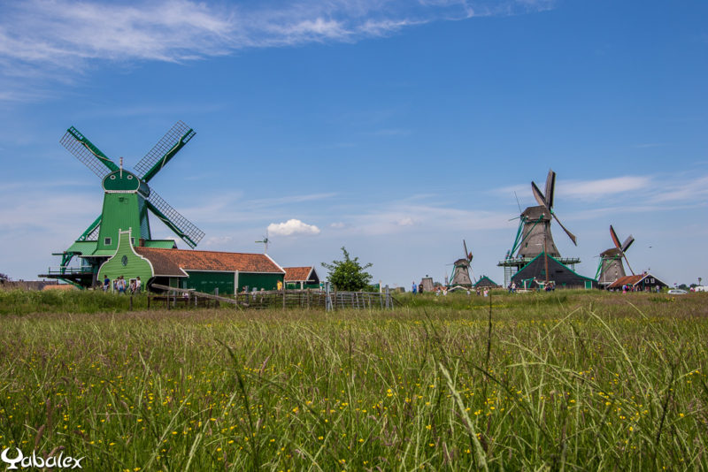 Moulins à vent de Zaanse Schans au Pays-bas, Hollande