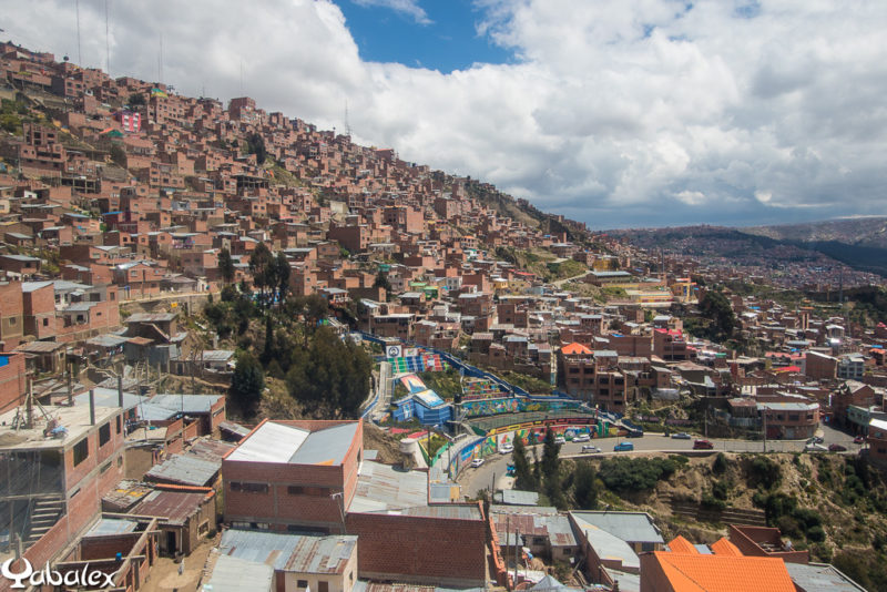 Les habitations enchevêtrées dans les pentes de La Paz